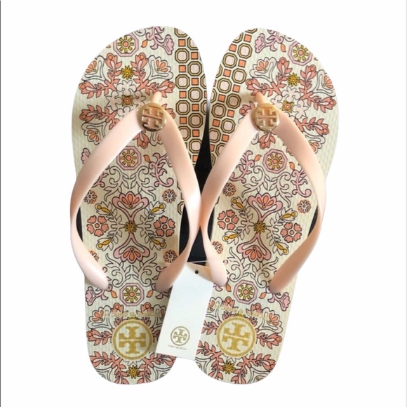 Tory Burch Shoes - 🆕 Tory Burch Hicks Garden Flip Flops Ballet Pink